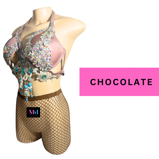 Chocolate Regular Glitter Fishnet